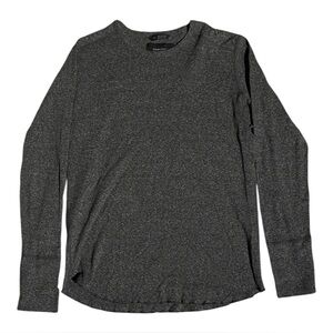 Wings + Horns Charcoal Long Sleeve Thermal Shirt
